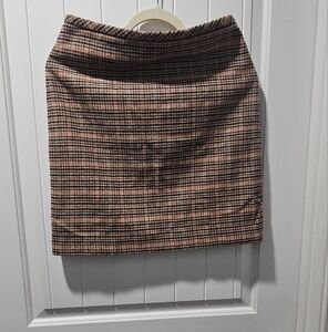 Talbots Pink and Black Plaid Pencil Skirt